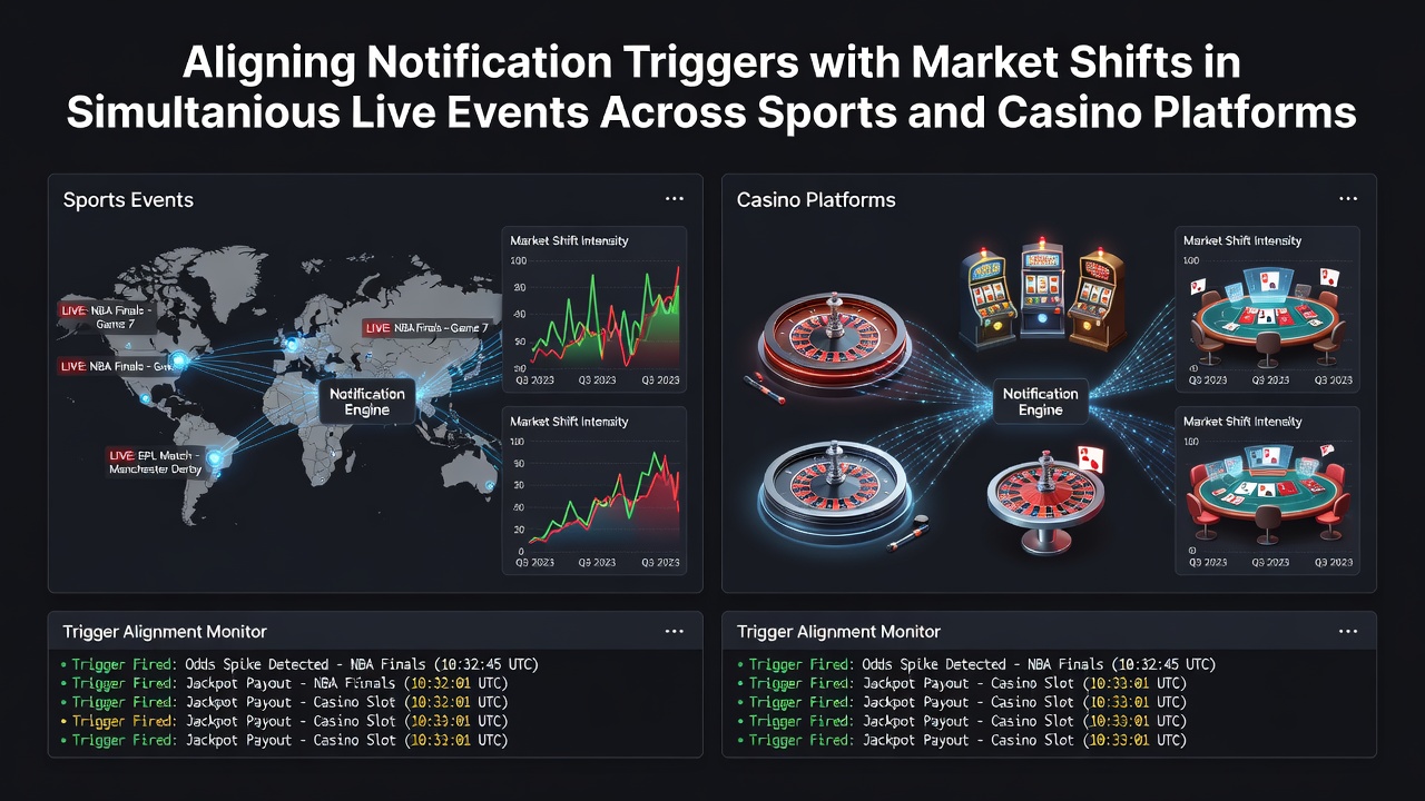 Darstellung der Synchronisation von Benachrichtigungen mit Marktveränderungen in Live-Sport- und Casino-Events